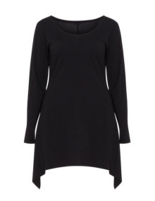 Boris A-line jersey top Black