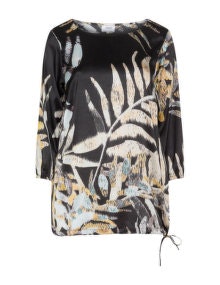 Zizzi All over leaf print top  Multicolour