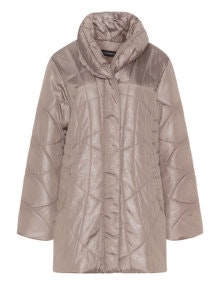 Doris Streich Shawl collar quilted jacket Sand