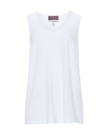 Sempre Piu Cut-out jersey top White