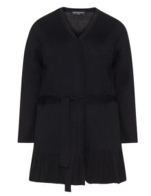 Manon Baptiste Ruffle belted cardigan Black