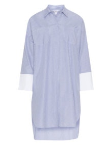 Miss Y by Yoek Long striped shirt Blue / White