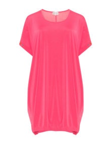 Caya Coco Embellished oversized jersey tunic Pink