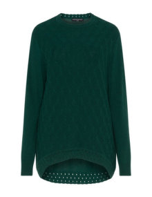 Manon Baptiste Dipped hem jumper  Dark-Green