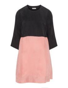 Gozzip Colour contrast tunic  Black / Salmon