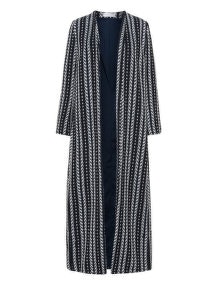 Hayley Hasselhoff for Elvi Patterned long line cover-up Dark-Blue / Cream