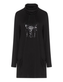 Verpass Embellished rollneck top  Black