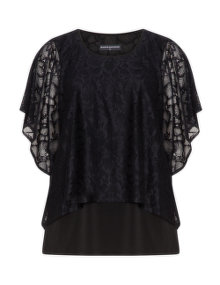 Manon Baptiste Layered lace top Black