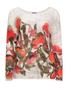 Samoon Floral jumper Cream / Multicolour