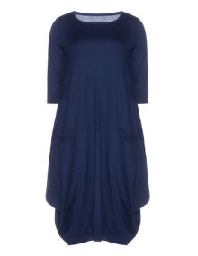 Isolde Roth Klara cotton balloon dress Blue