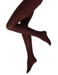 Cette Como patterned 60 denier tights  Bordeaux-Red