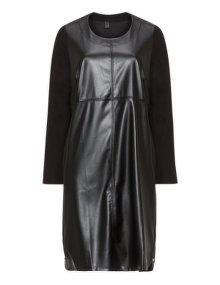 Yoek Faux leather dress  Black