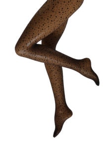 Cette Polka dot 20 denier tights  Black