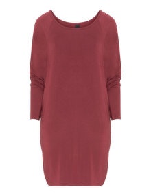 Adia Batwing sleeves jersey dress Bordeaux-Red
