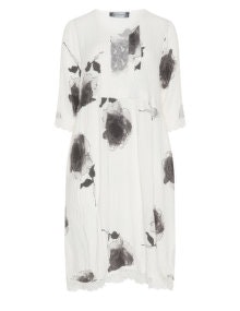 Lissmore Crinkle floral print dress Black / White