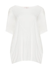 Amber and Vanilla Oversized batwing t-shirt Ivory-White