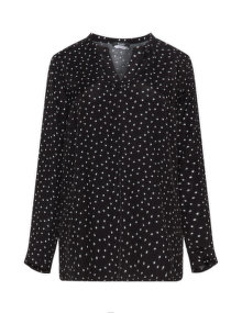 Frapp Printed blouse Black / Cream
