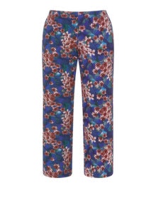 Manon Baptiste Floral print jersey trousers  Blue / Multicolour