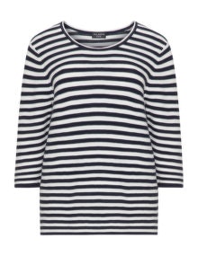 Via Appia Due Striped jumper Dark-Blue / White