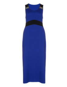 Manon Baptiste Jersey maxi dress Blue / Black