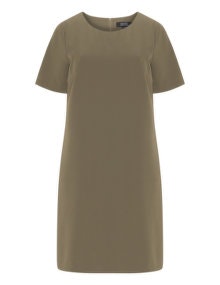 navabi Crêpe shift dress Khaki-Green