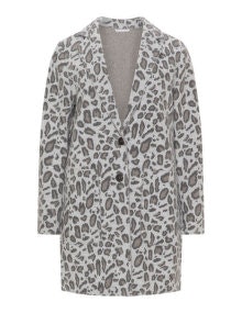 White Label Rofa Fashion Animal print wool mix jacket Grey / Taupe-Grey