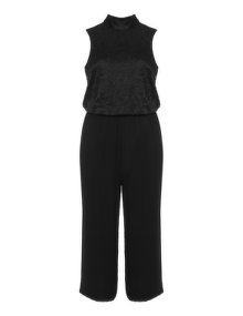 Zizzi Lace crepe jumpsuit Black