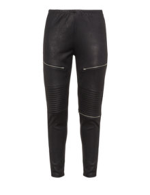 Miss Y by Yoek Biker style leggings Black