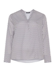 Jette Geometric shirt Cream / Multicolour