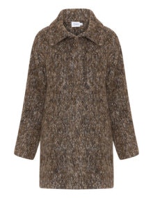 Civas Bouclé wool coat Black / Light-Brown