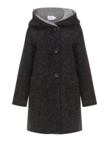 Civas Hooded wool coat Anthracite / Light-Grey