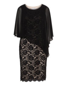 Gina Bacconi Lace cocktail dress Black / Sand