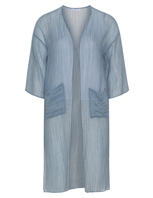 Yoona Crêpe kimono jacket Smoky-Blue