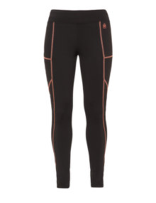 Zhenzi Contrast seam sports leggings Black