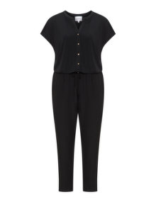 Zizzi Mixed material jumpsuit Black