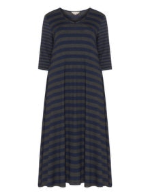 Isolde Roth Striped midi dress Dark-Blue / Anthracite