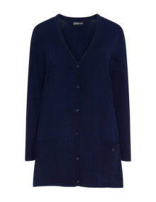 seeyou Fine knit cardigan Dark-Blue