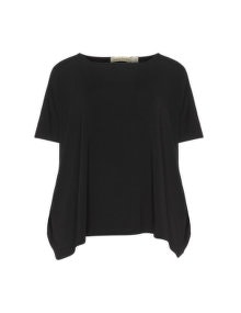 Isolde Roth Oversized handkerchief hem t-shirt Black