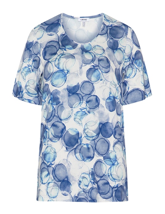 Kj Brand All over print top  White / Blue