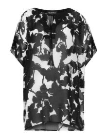 Verpass Floral chiffon tunic Black / White