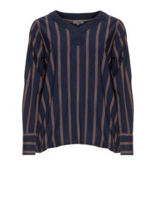 Zhenzi Striped blouse Dark-Blue / Brown