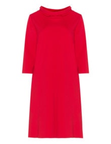 Jo and Julia Mandarin collar dress  Red