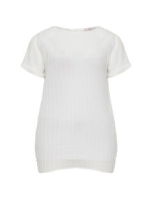 Amber and Vanilla Textured chiffon top White