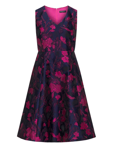 Manon Baptiste - Floral print jacquard cocktail dress 