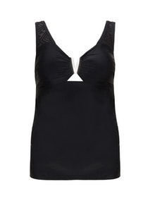 Cactus Metal accent tankini top Black