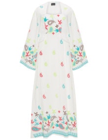 Vincenzo Allocca Two piece printed maxi dress  Cream / Multicolour