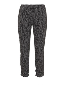 Jennifer Bryde Animal print trousers Taupe-Grey / Black