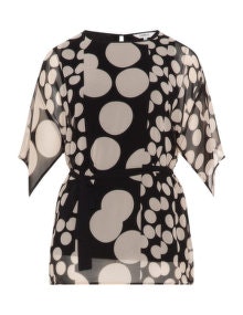 Studio 8 Polka dot chiffon top  Pink / Black