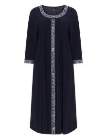 Yoek Embellished A-line dress Dark-Blue / Multicolour