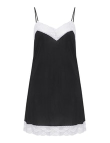 Alice und Jann Lace trimmed chemise Black / White